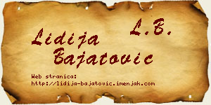 Lidija Bajatović vizit kartica